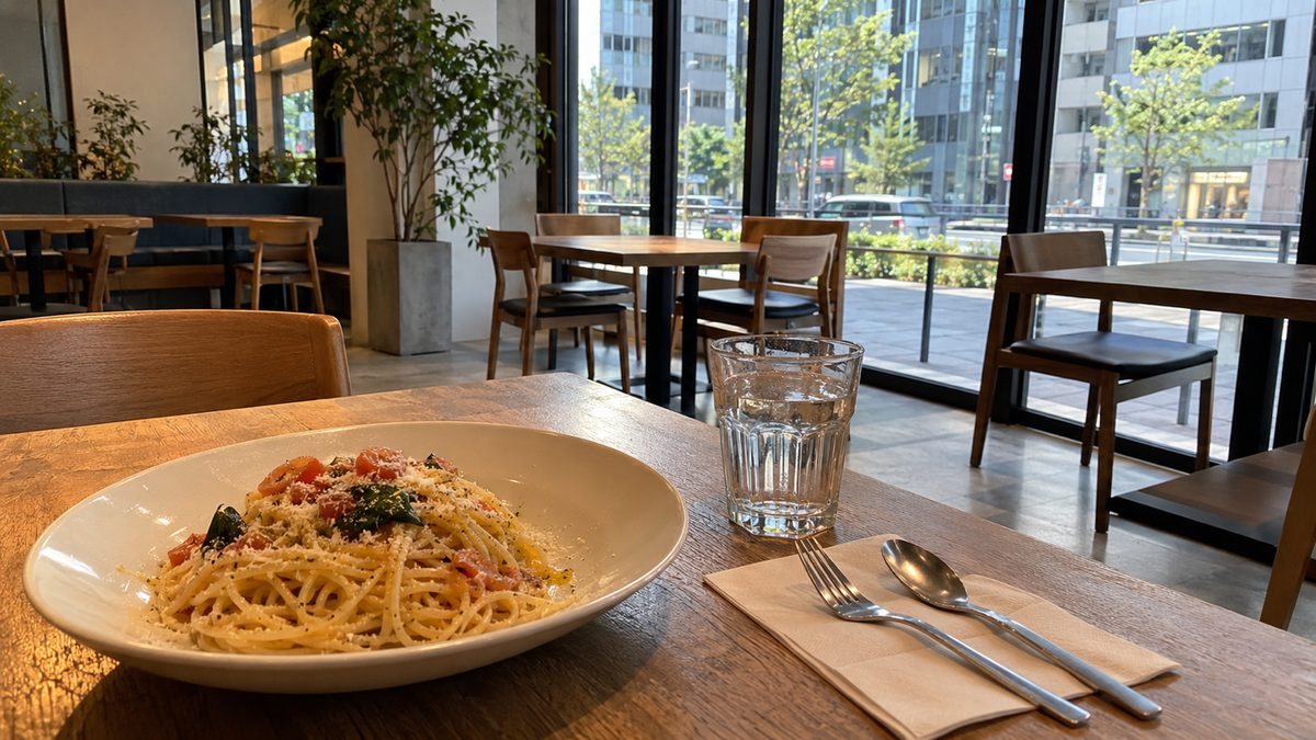 昼のイタリアンカフェの店内のイメージ