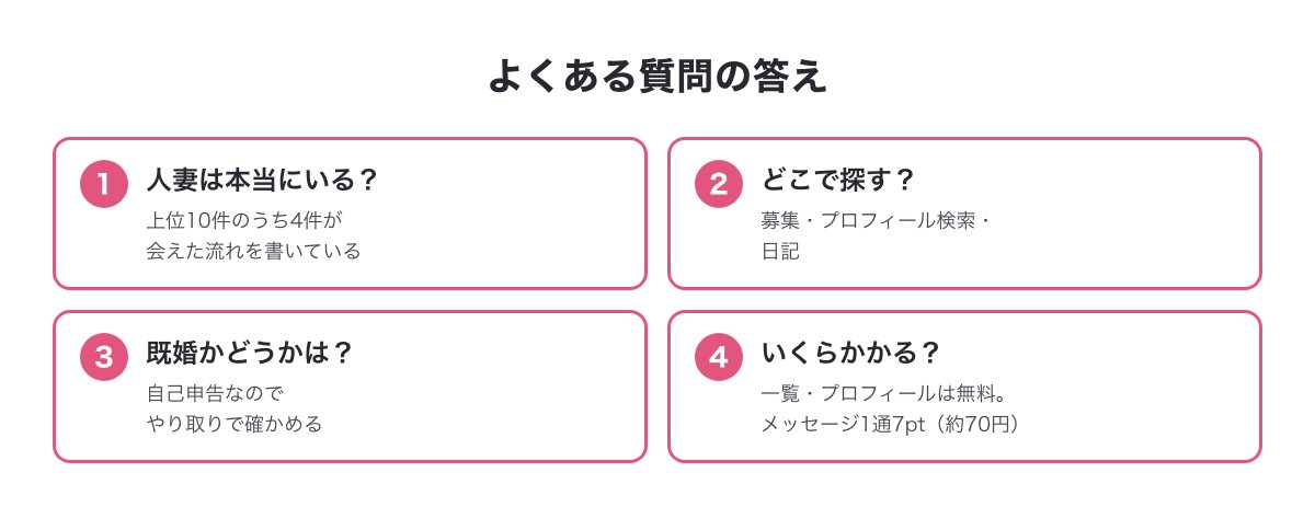 イククルの人妻についてよくある質問の答えの図