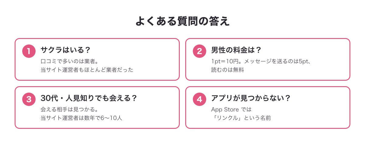 PCMAXの評判・口コミについてよくある質問の答えの図