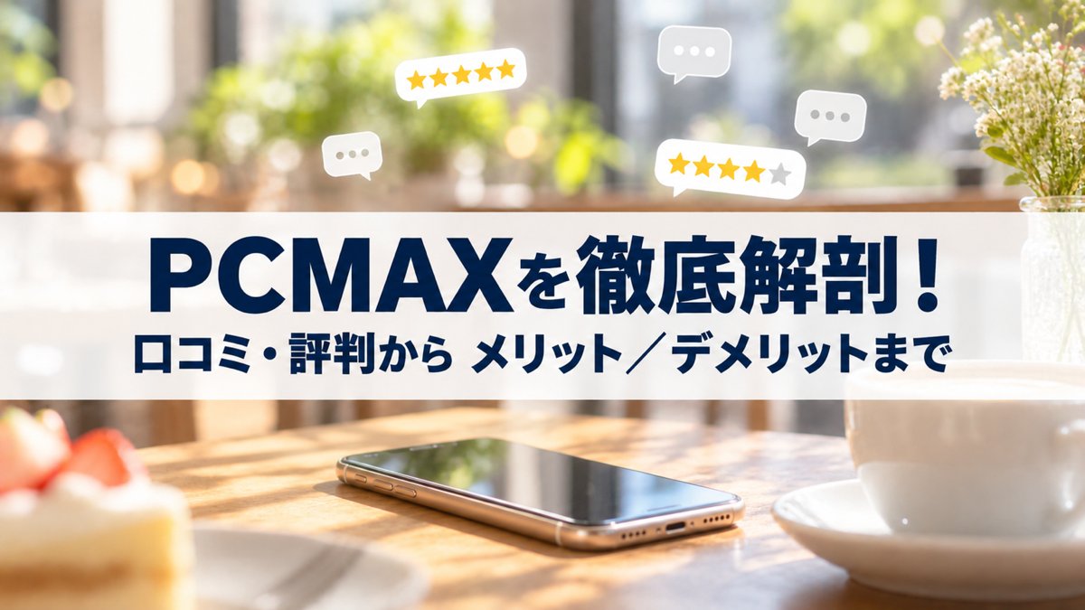 PCMAXを徹底解剖！口コミ・評判からメリット・デメリットまで